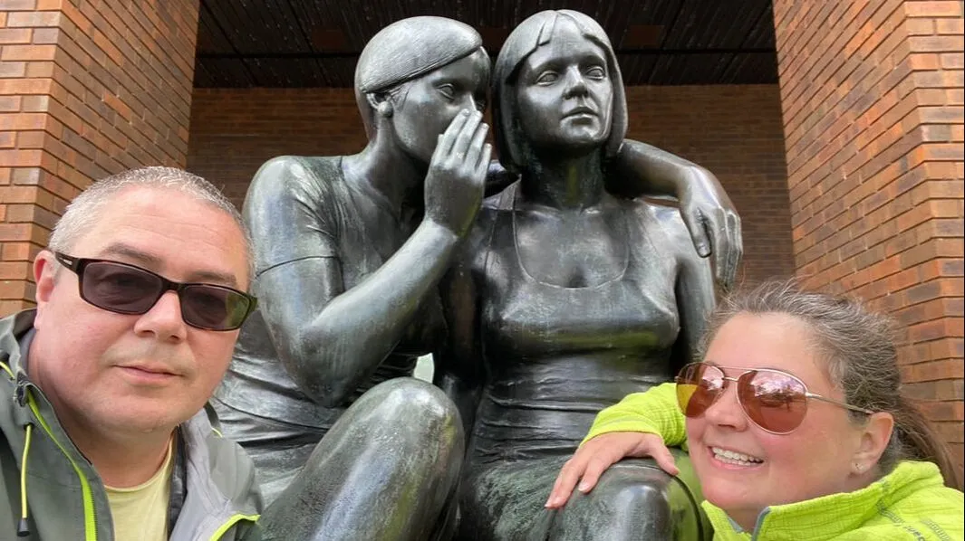 Steve and Lyndsay on a city trip